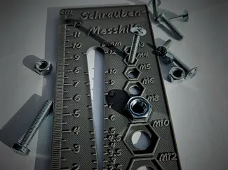 „All-in-One Messhilfe für Schrauben & Bohrer“ 2.0