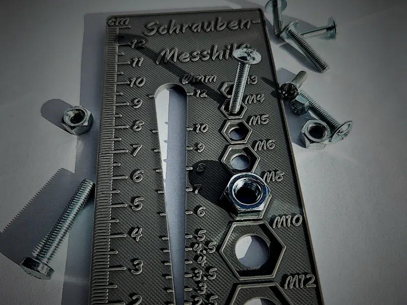 „All-in-One Messhilfe für Schrauben & Bohrer“ 2.0