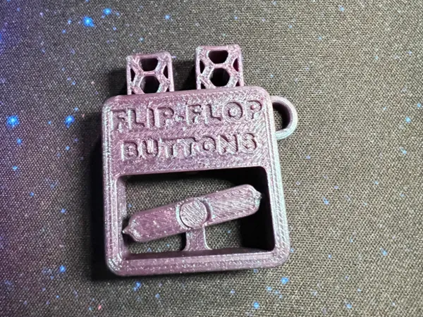Porte-clés bouton fidget flip-flop (impression en place)