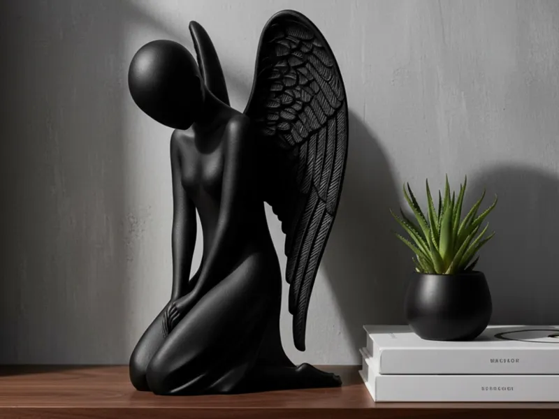 Sad Fallen Angel Statue