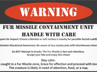 Fur Missile Warning Sign