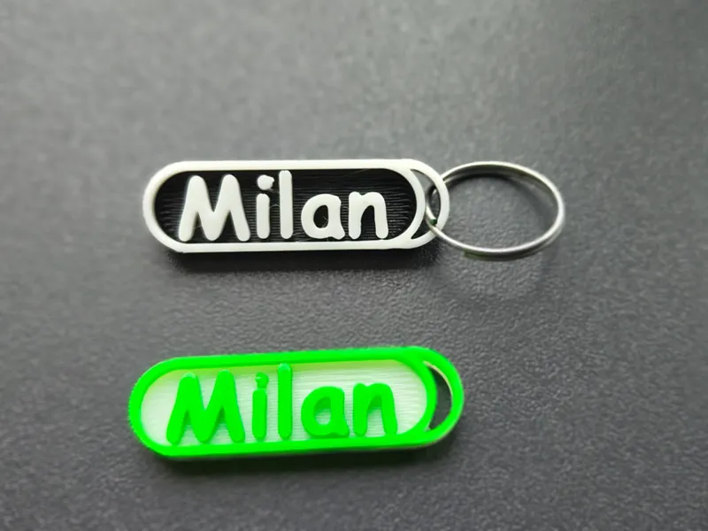 Zipper - Schlüsselanhänger mit Name