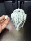 Split cat and crystal, flat bottom 