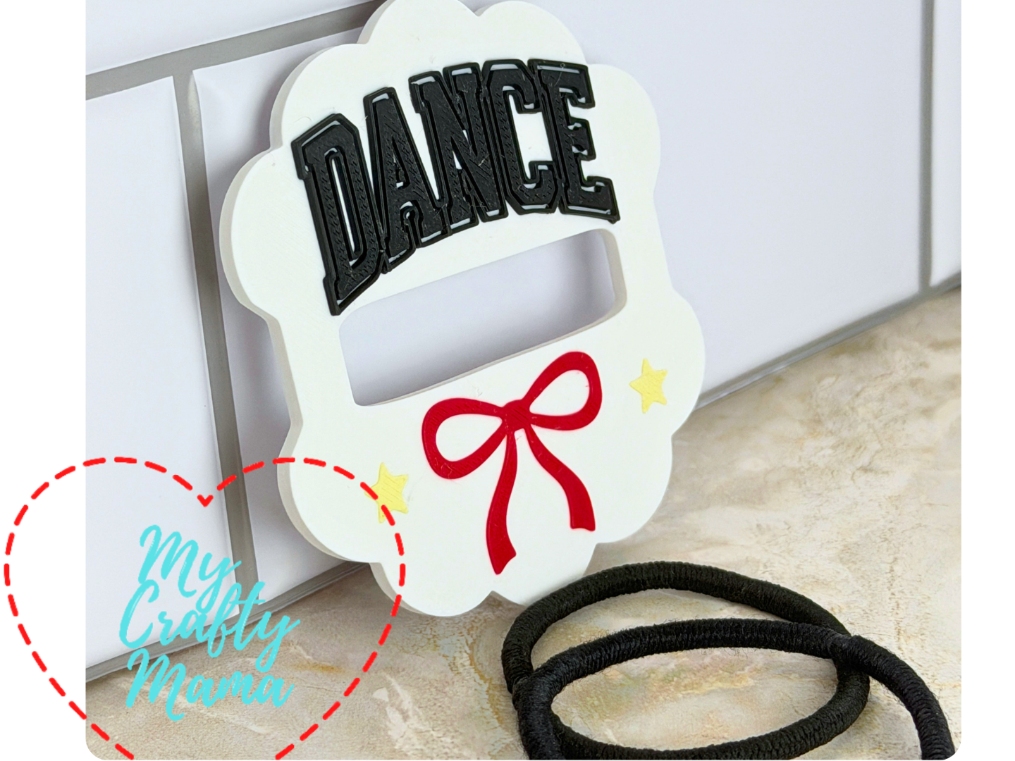 Dance Hair band key chain 3D model by MyCraftyMama