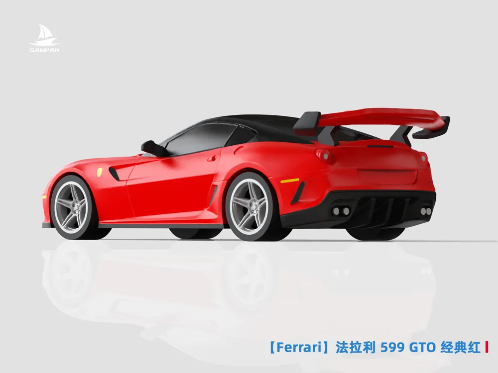 Ferrari】Ferrari 599 GTO Road Supercar Red 1:43 scale multi-part