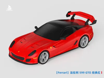 Ferrari】Ferrari 599 GTO Road Supercar Red 1:43 scale multi-part
