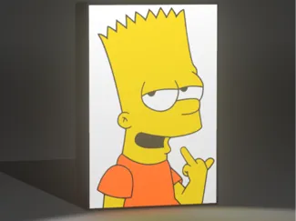 Bart Simpson Lightbox – 3D Printed LED Lamp