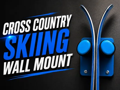 Cross country skiing wall mount