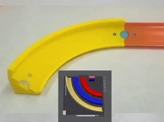 45° Banked Curve Pack - 1:64 Diecast compatible