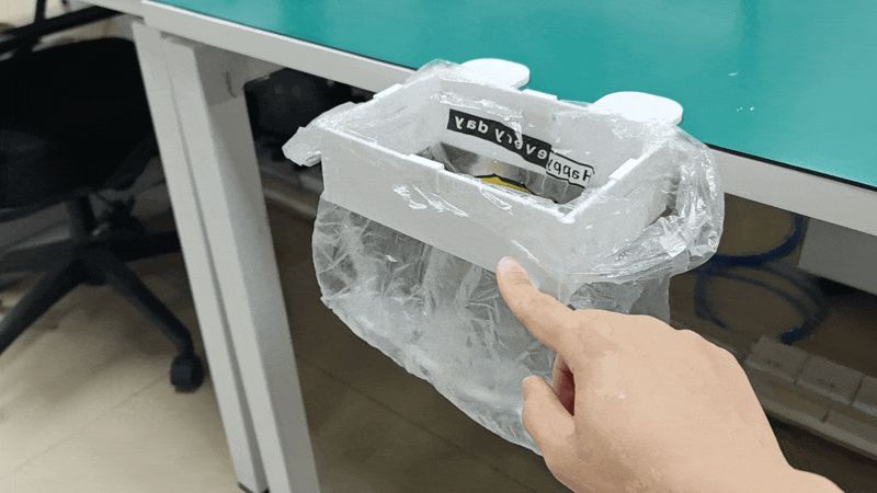 可折叠垃圾桶 桌面夹具款 塑料袋挂架垃圾筐