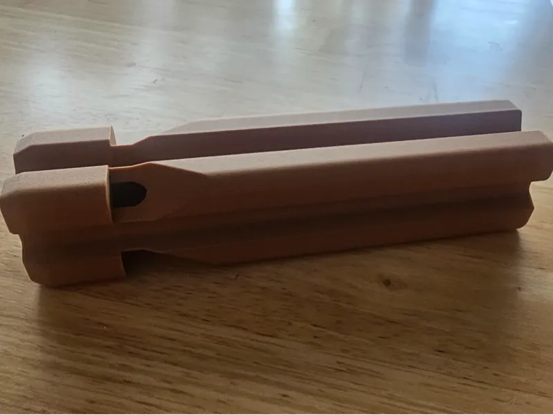 Train whistle with easy to remove supports