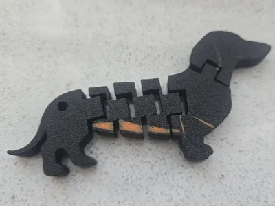Daschund (Sausage Dog) keychain