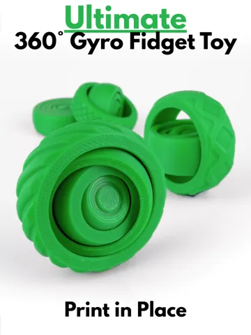 Objeto manipulable: Ultimate 360° Gyro Fidget Toy (Print in Place) — vista de referencia 2