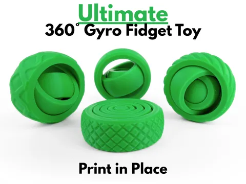 Objeto manipulable: Ultimate 360° Gyro Fidget Toy (Print in Place) — referencia de MakerWorld