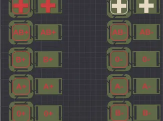 MOLLE Medic & Blood Type Clips Set