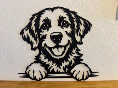 Happy Labrador wall art - only 10g filament!