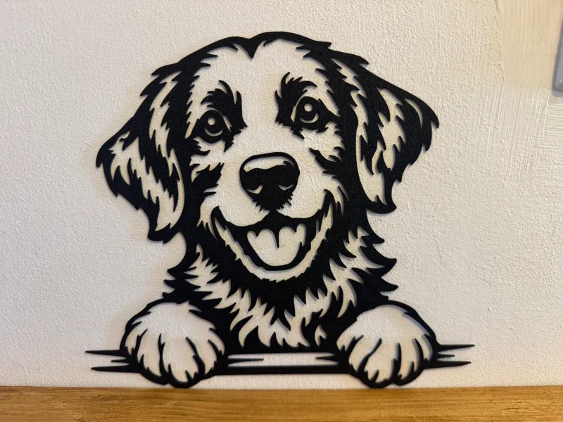 Happy Labrador wall art - only 10g filament!
