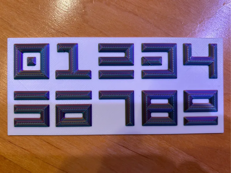 Aurebesh Star Wars Font Numbers 0-9