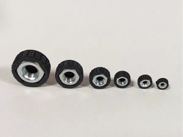 Manchons molette antidérapants pour écrous (M3-M10)