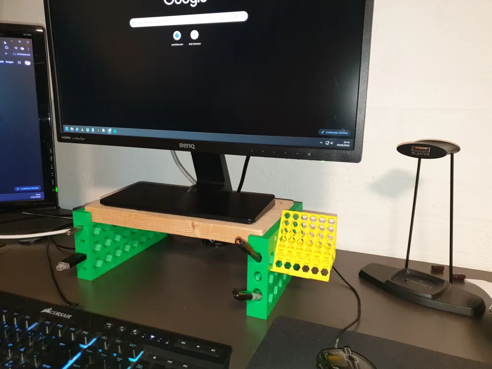 Monitor Risers with modular add-ons by SIKJLA - MakerWorld