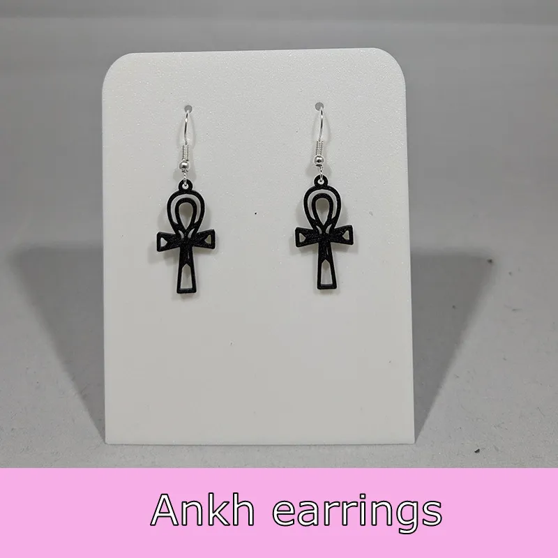 Ankh earrings view 3