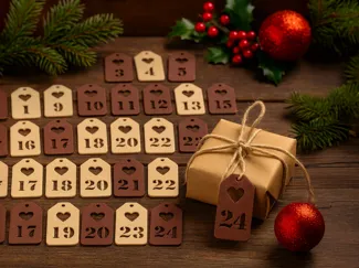 Zahlenhänger für Adventskalender 1 - 24
