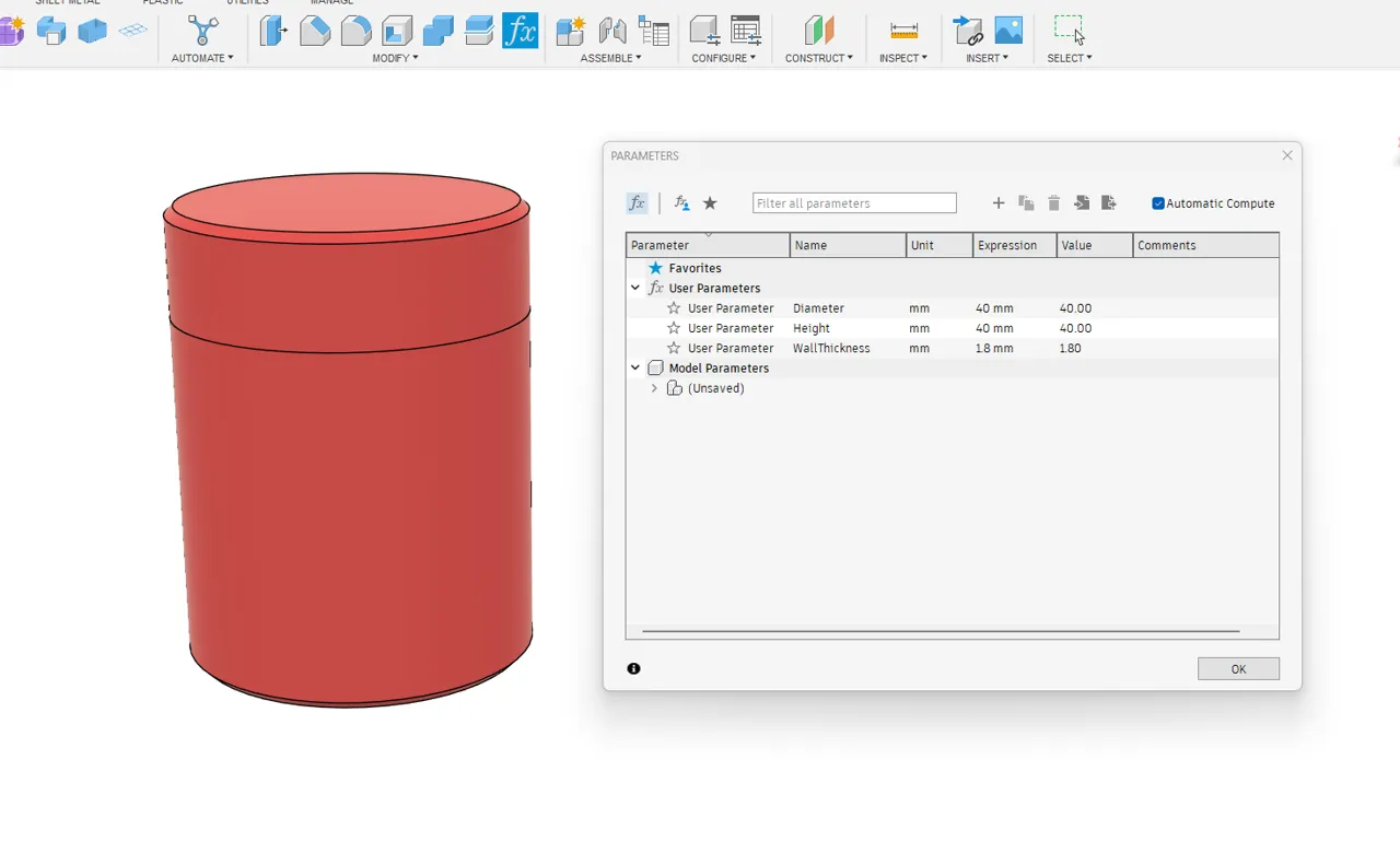 Parametric Jar (Change size to your needs) view 3