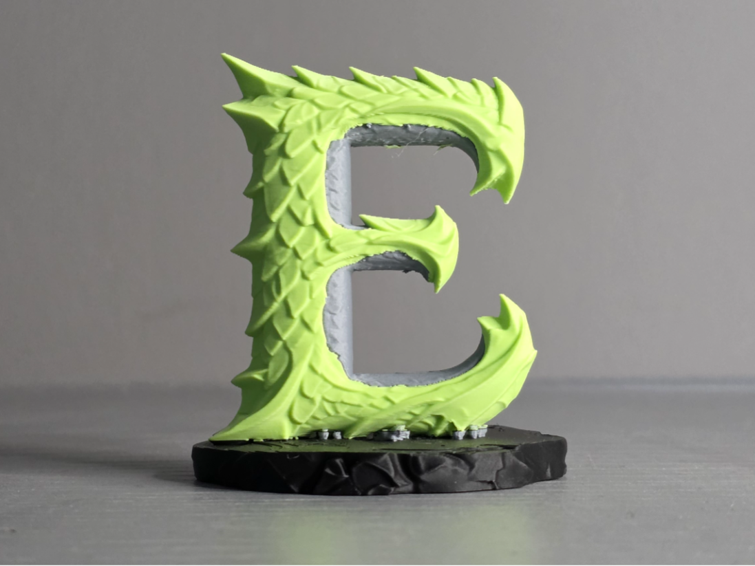 Dragon Letter E Display Sculpture