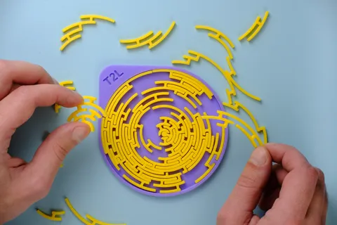Round Labyrinth Jigsaw Puzzle view 2