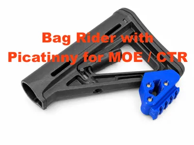 Bag Rider with Picatinny for Magpul MOE or CTR