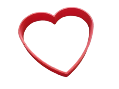 Mold for heart-shaped burgers