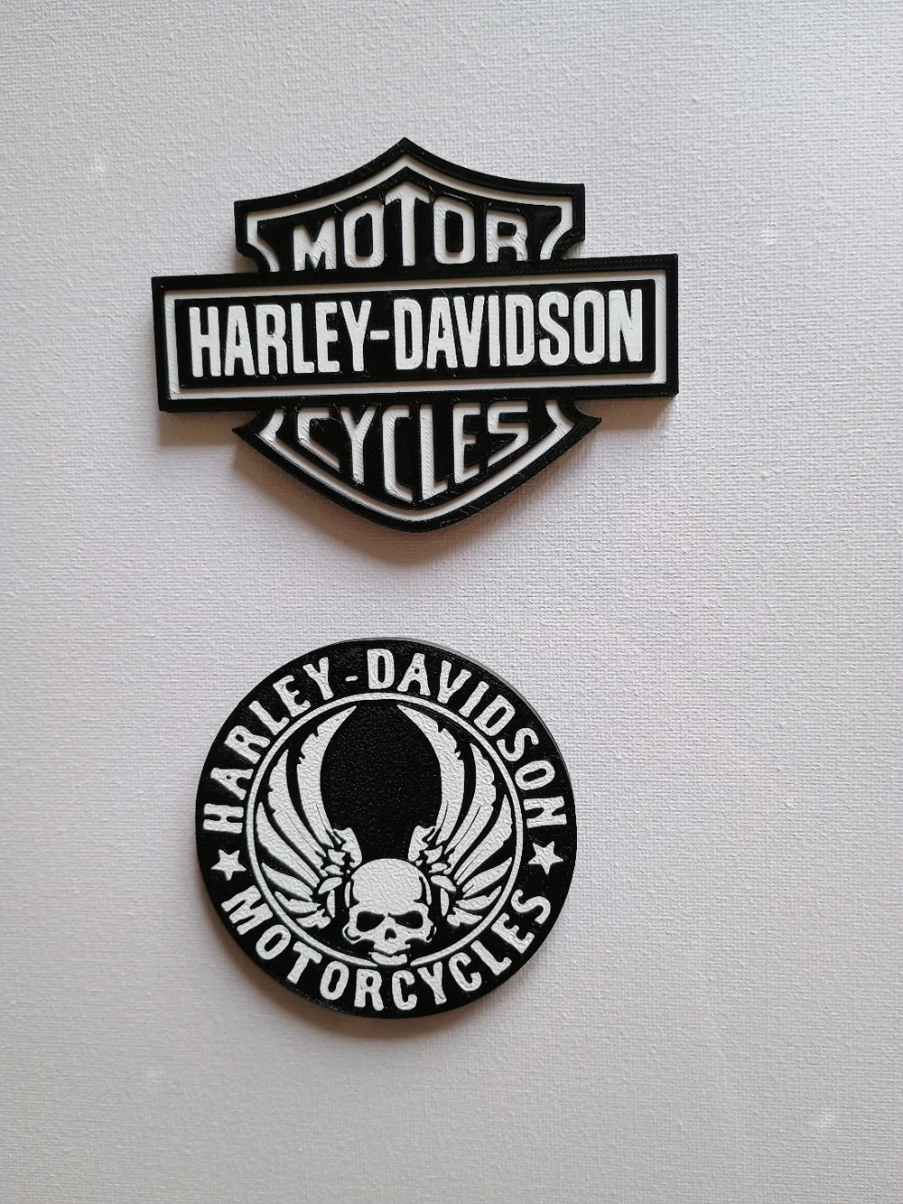 Harley Davidson logo + coaster by Brammerdk MakerWorld