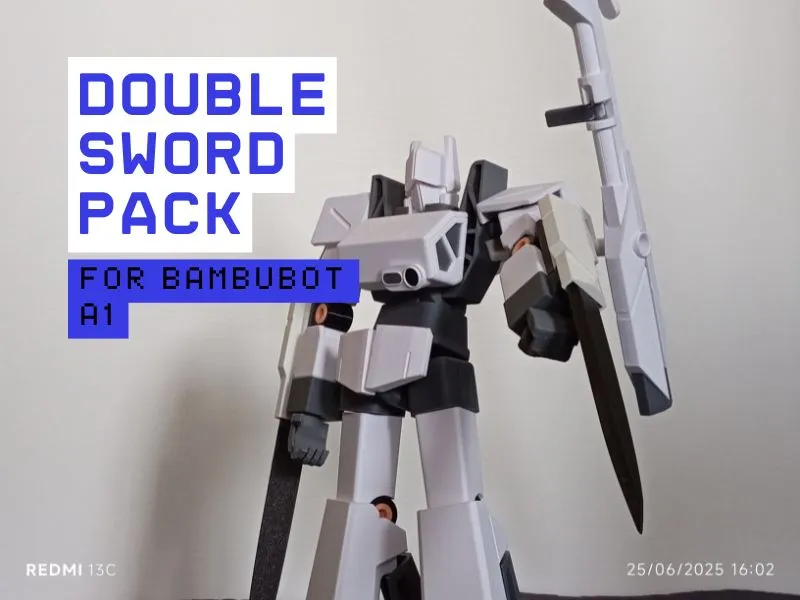 Double sword pack for bambubot-A1