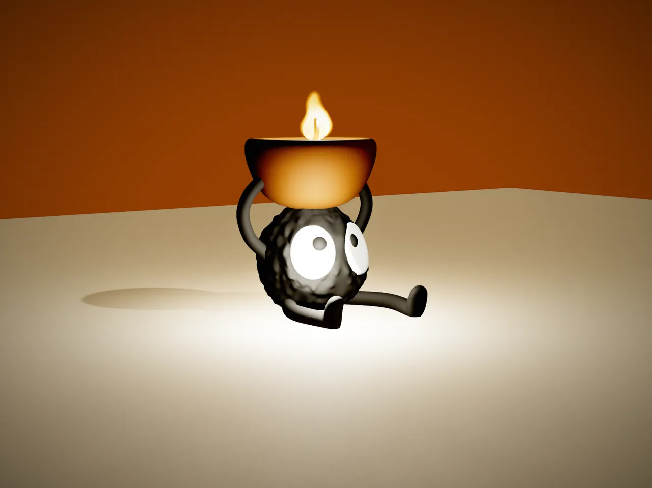 Susuwatari (Soot Sprite) Tea Candle Holder view 4
