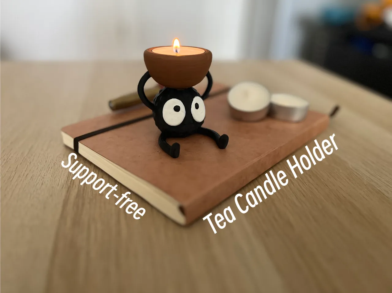 Susuwatari (Soot Sprite) Tea Candle Holder view 2