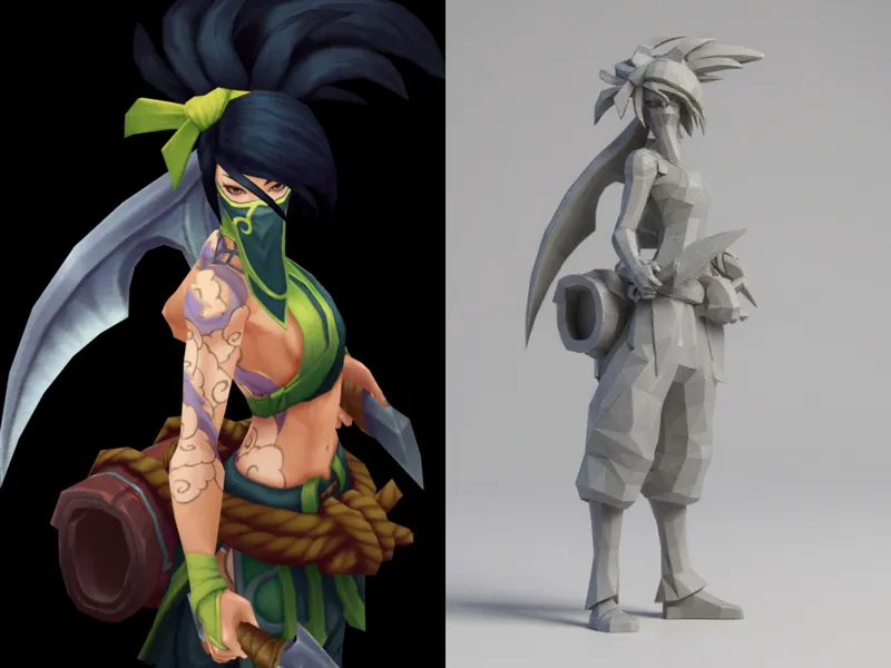 Akali League of Legends 3D Model – Rogue Assassin
