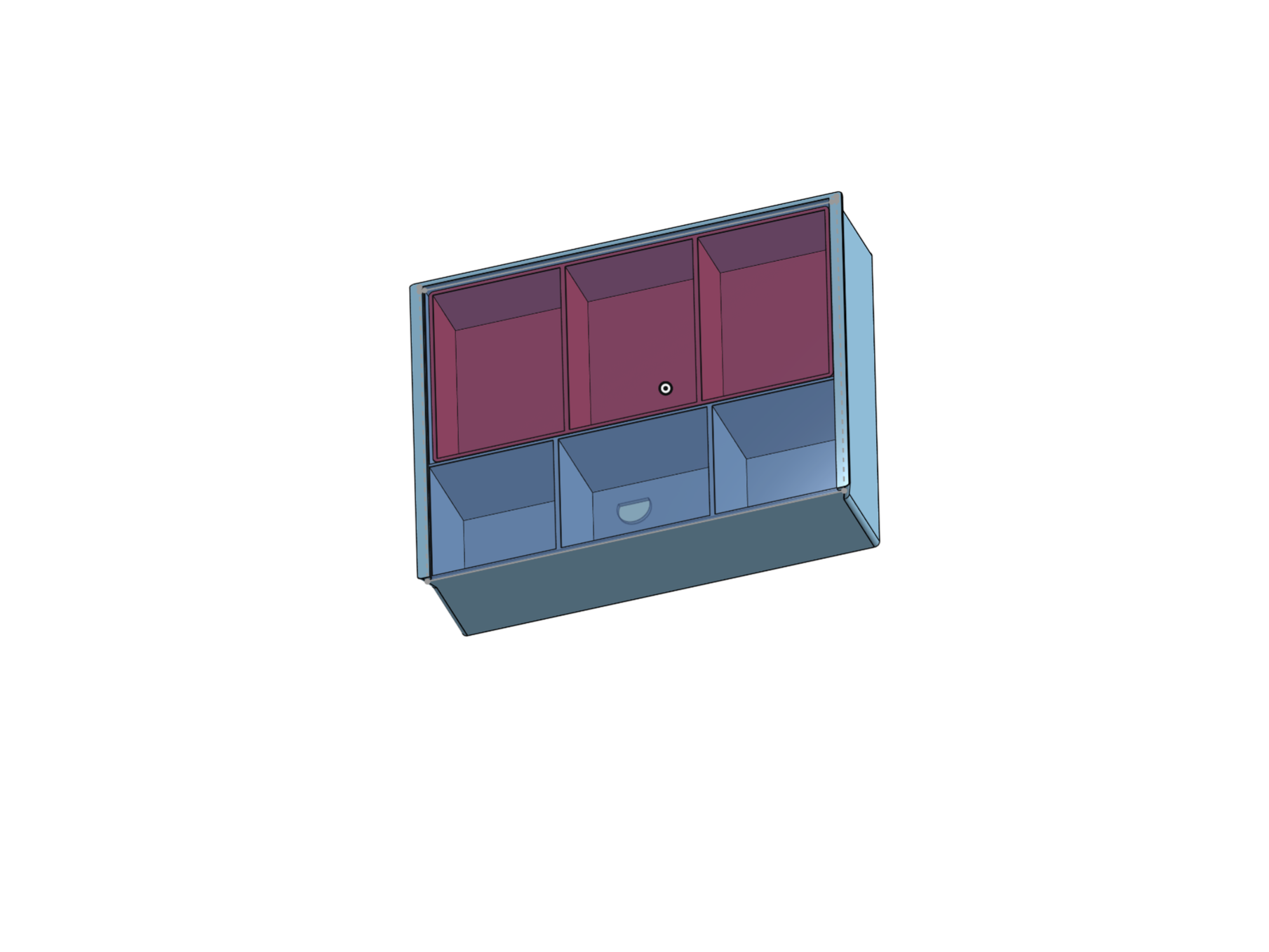 Simple Cash Box / Coin Organizer / slide lit