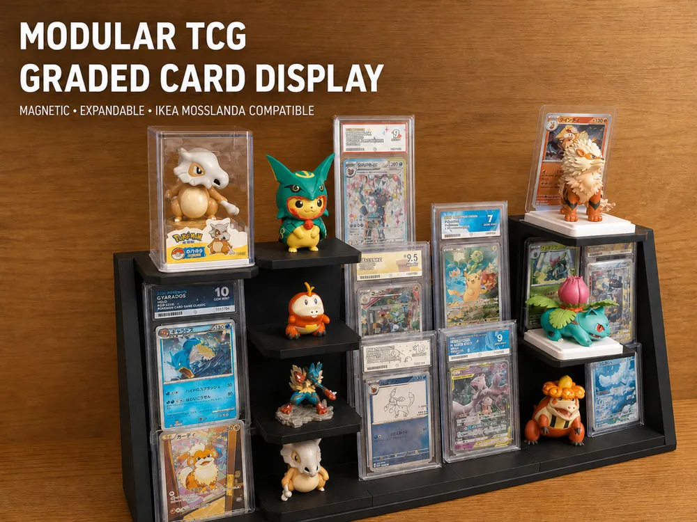 Estante o repisa: Modular PSA/CGC/BGS/TCG/ACE Display IKEA MOSSLANDA. Referencia del modelo original.