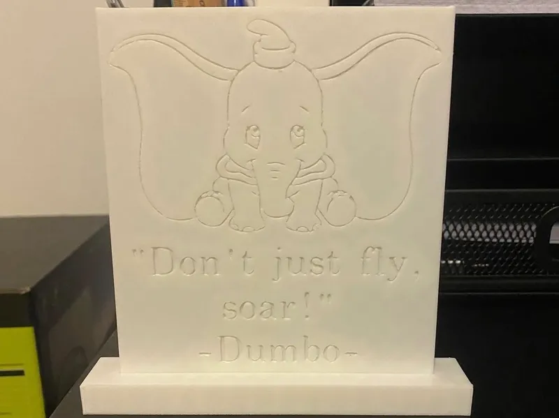 Dumbo Baby plate "Don't just fly, soar!"