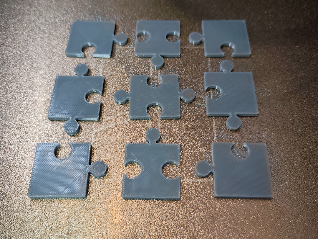 Simple 3D Print Puzzle Set - 9 Pieces