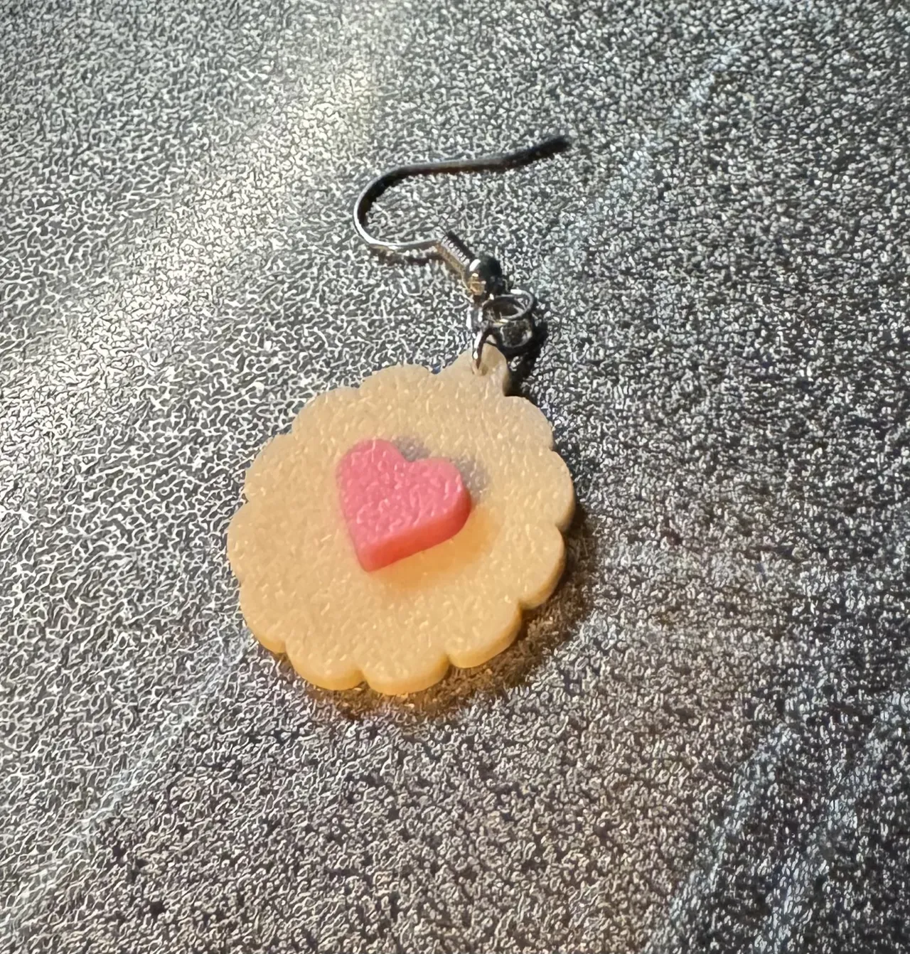 Heart Cookie Earrings 2-Part No AMS needed view 3