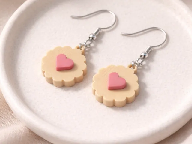 Heart Cookie Earrings 2-Part No AMS needed