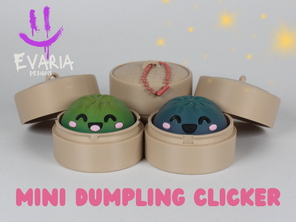 Mini Dumpling Clicker Bag Charm/ Keyring