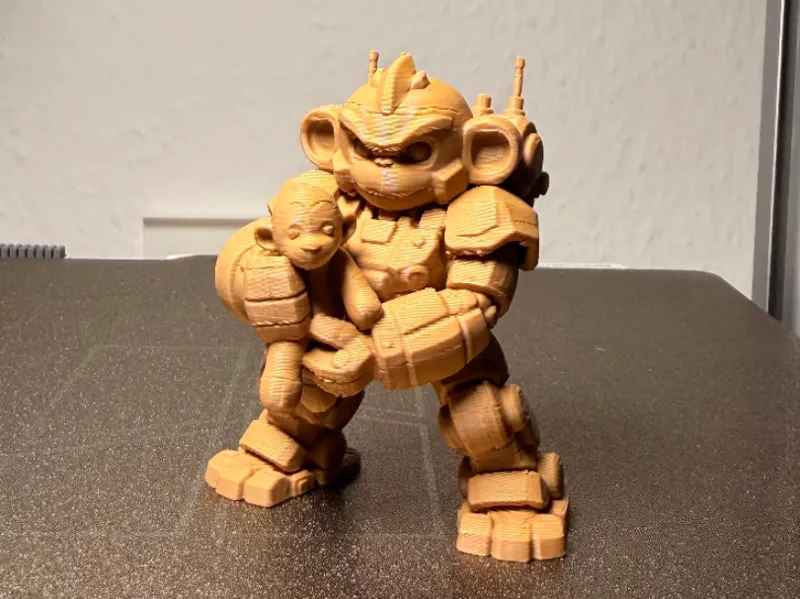 Mecha Punch Monkey – Cute Armored Robot Ape Figure