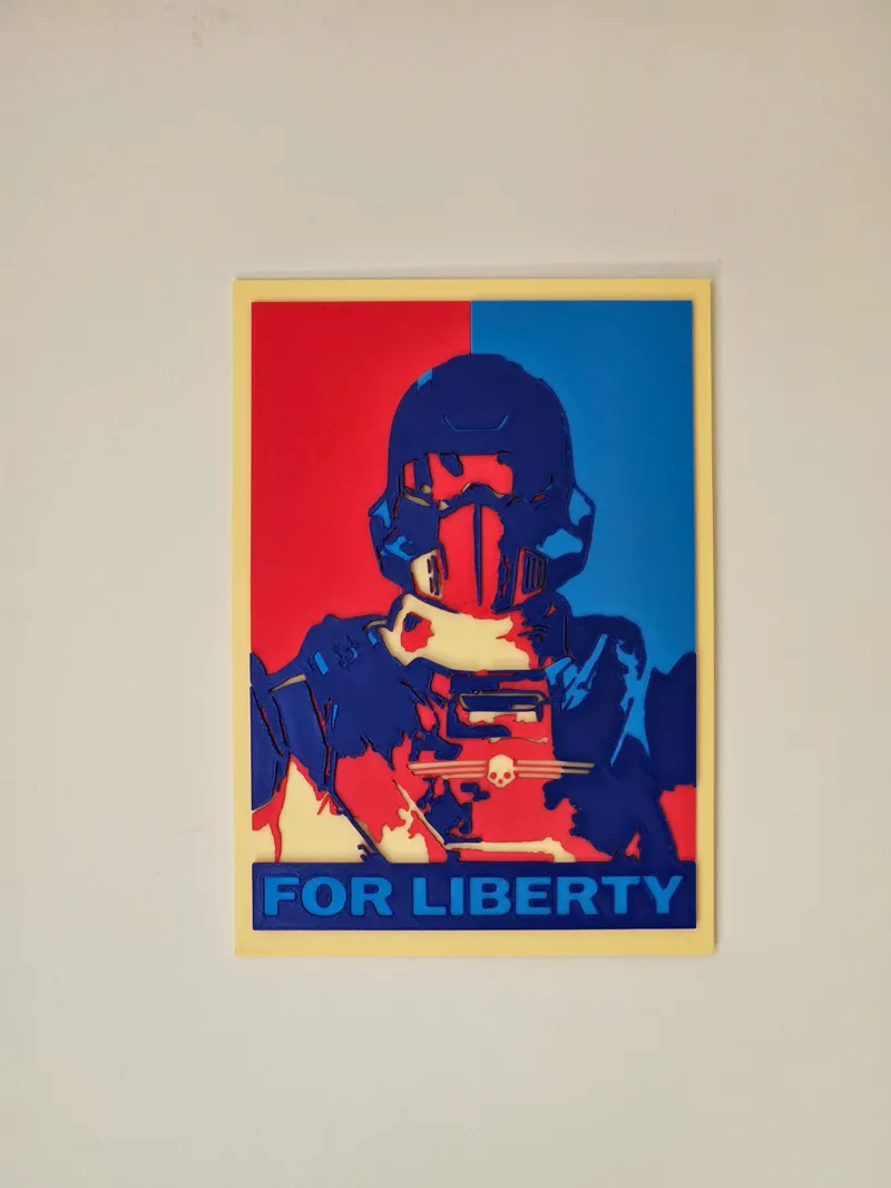For Liberty! Helldivers 2 Propaganda Poster