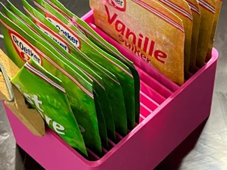 001 - Vanilla sachet container 90mm x 70mm x 50mm
