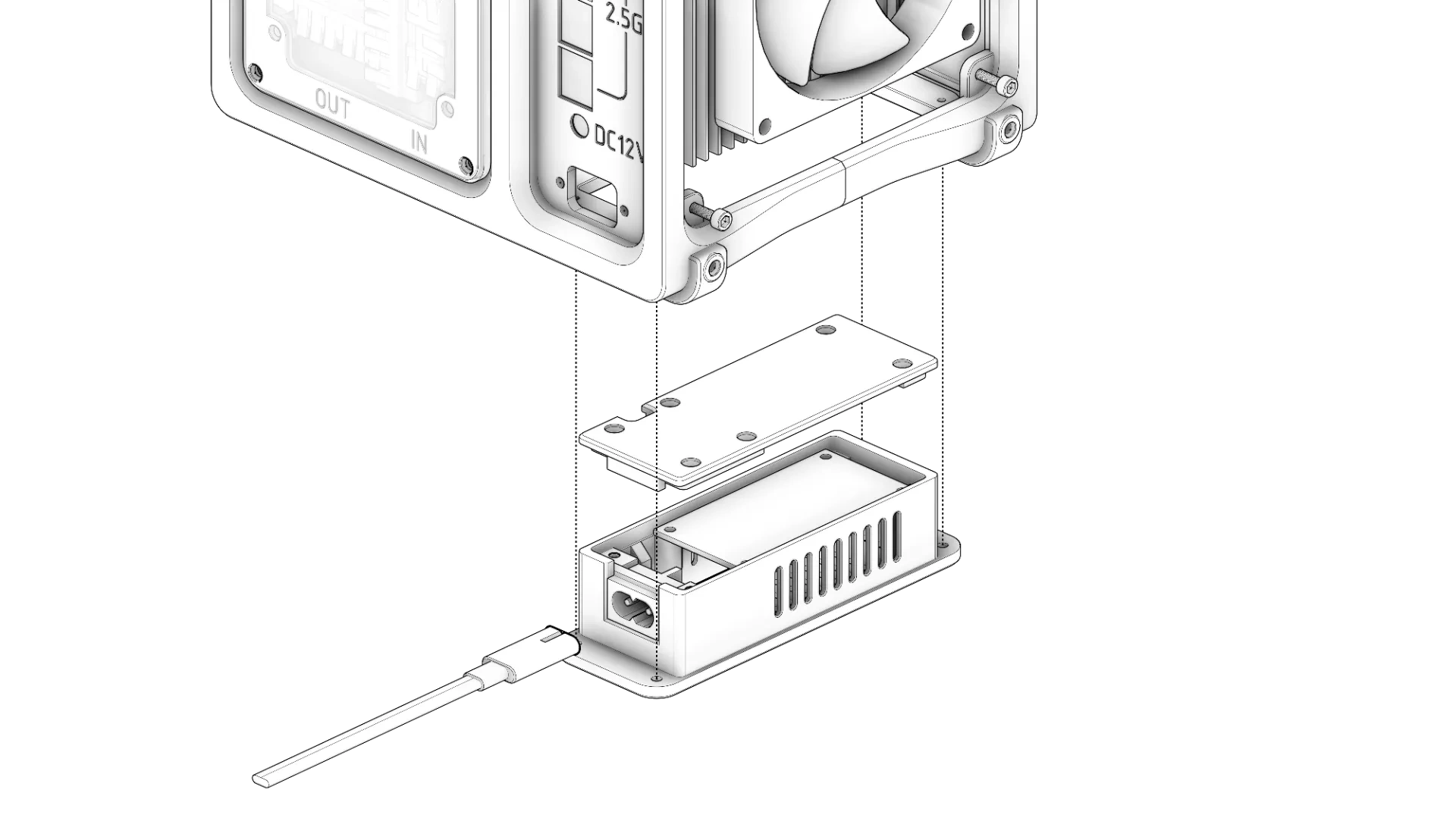 Miniatura 4 do modelo 3D Geek版三盘位NAS机箱