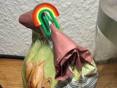 Okay, another bread bag clip... a RAINBOW!