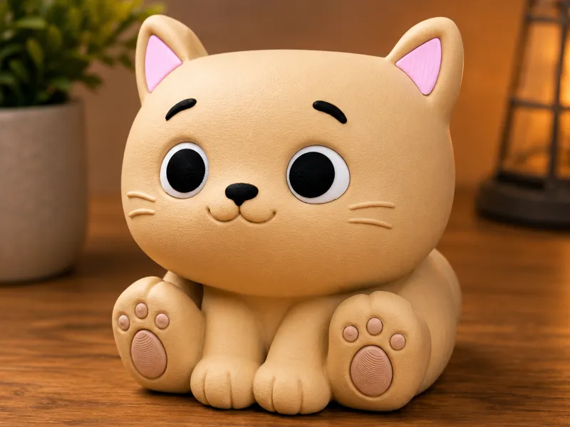 Vaso Forma di Gatto Sorridente