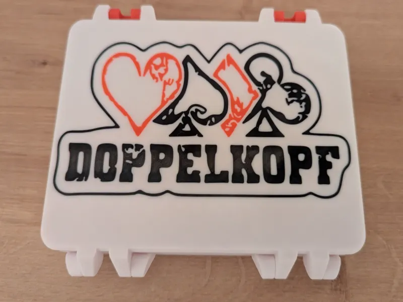 Double head (Doppelkopf) card play - Snaplock box